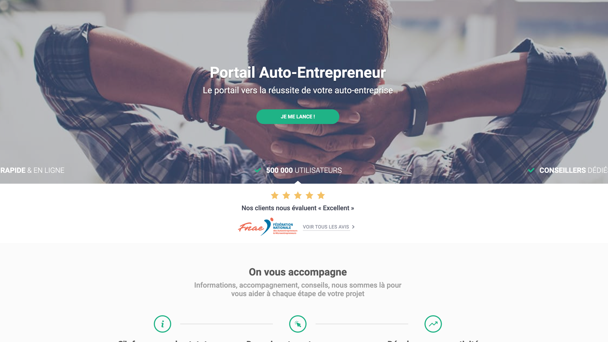 Page accueil Portail Auto-entrepreneur