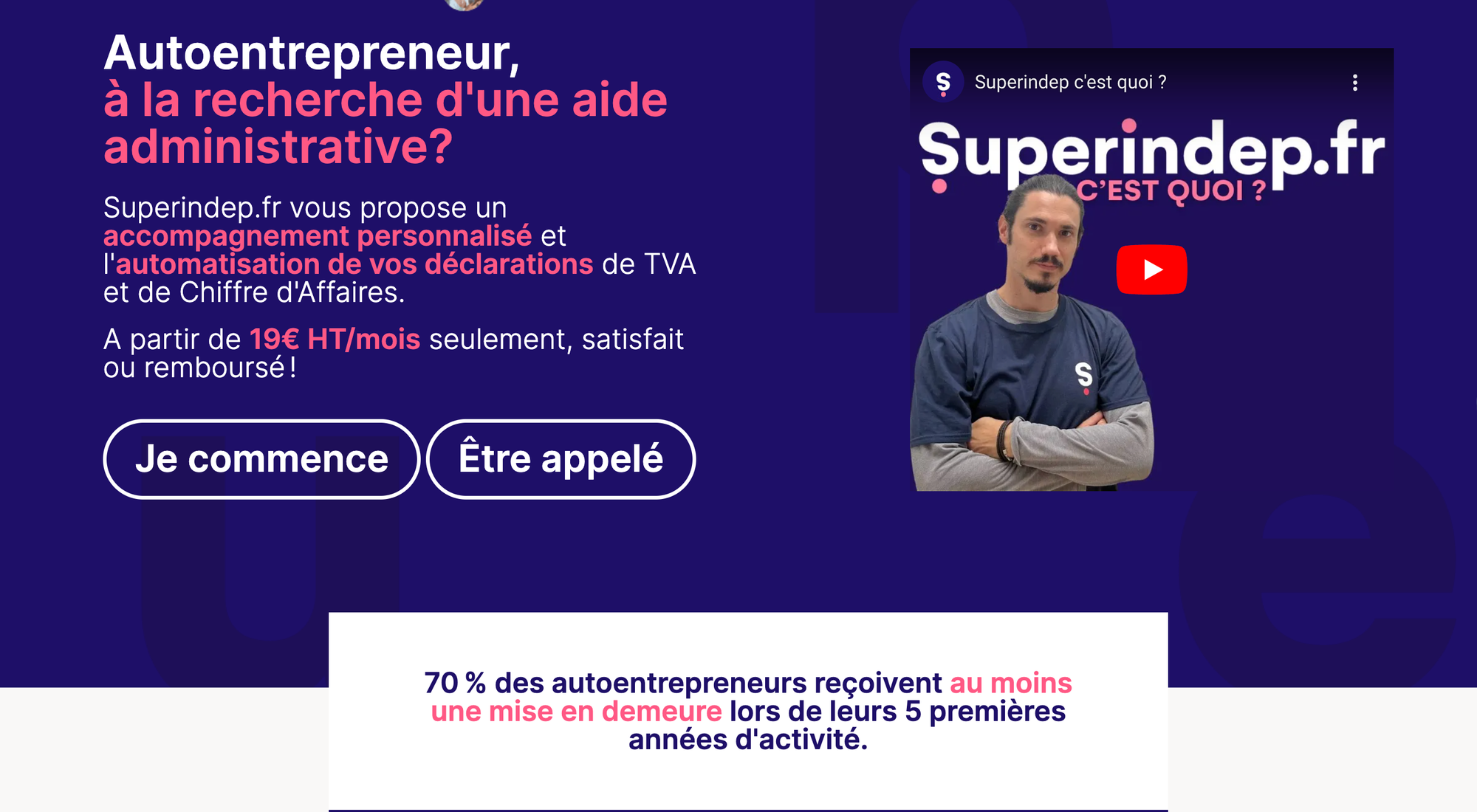 Page accueil Superindep