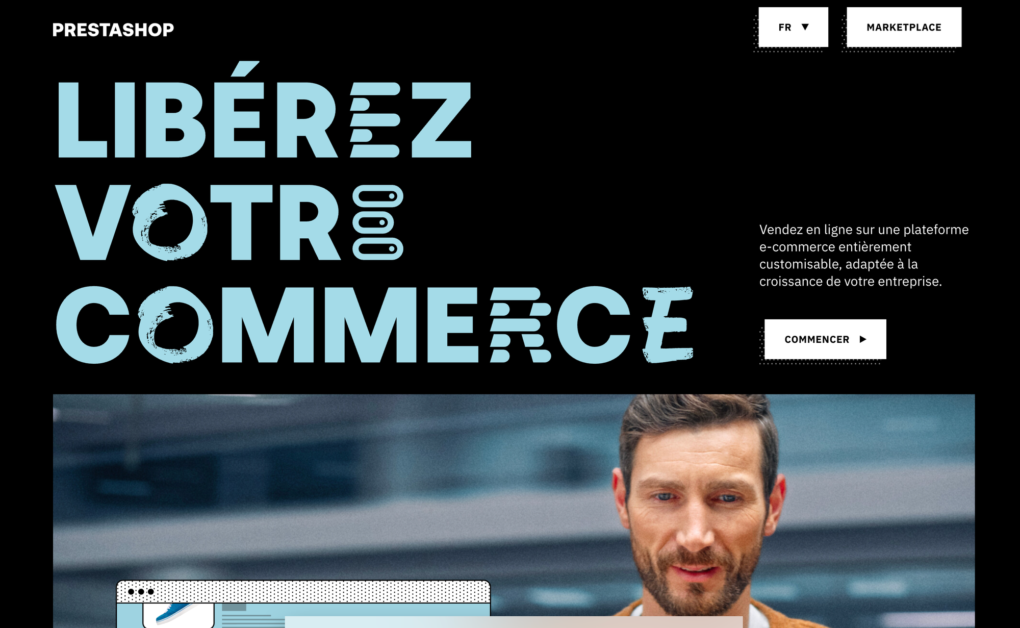 Page accueil Prestashop