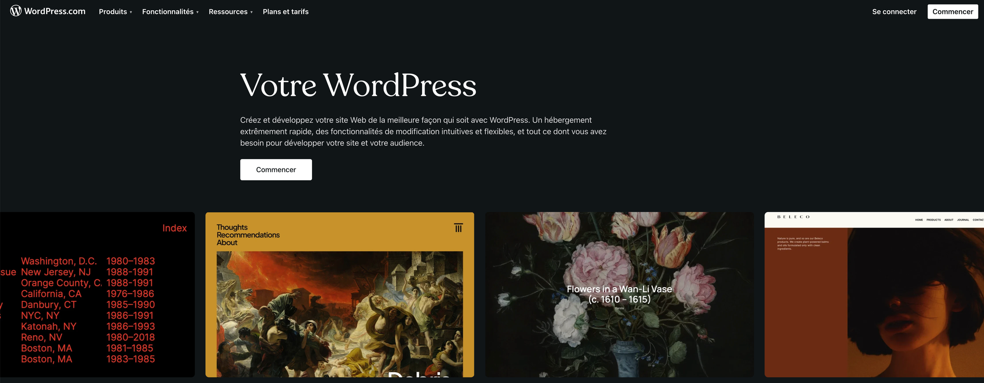 Page accueil Wordpress