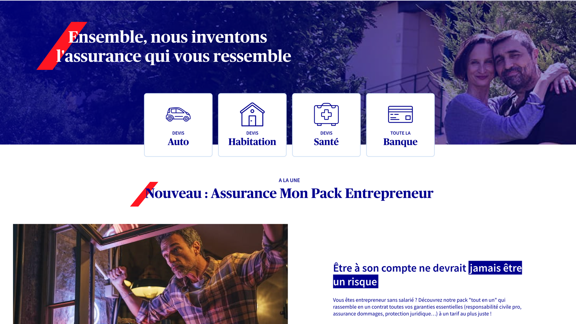 Page accueil Axa