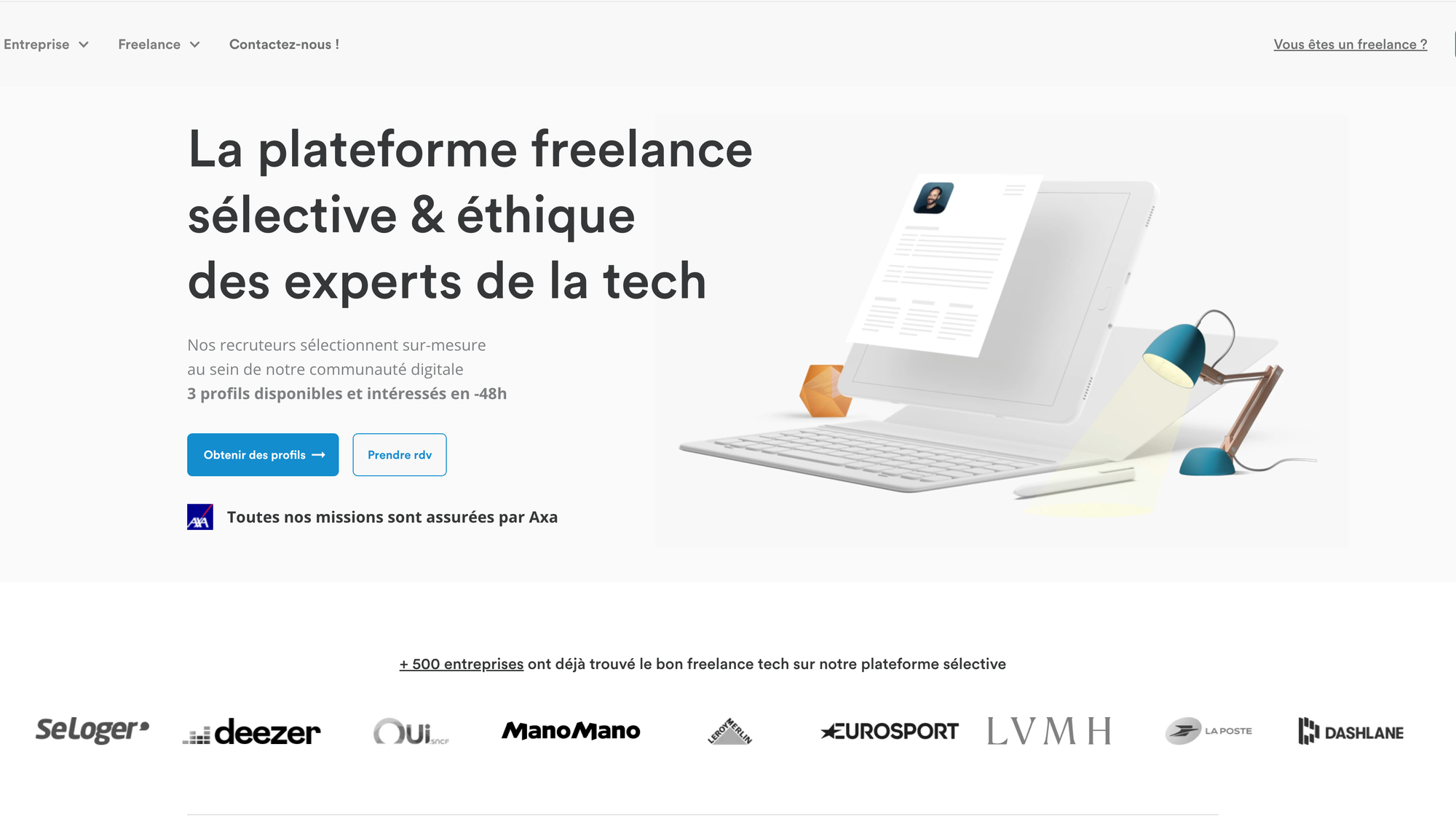 Page accueil Freelance républik 