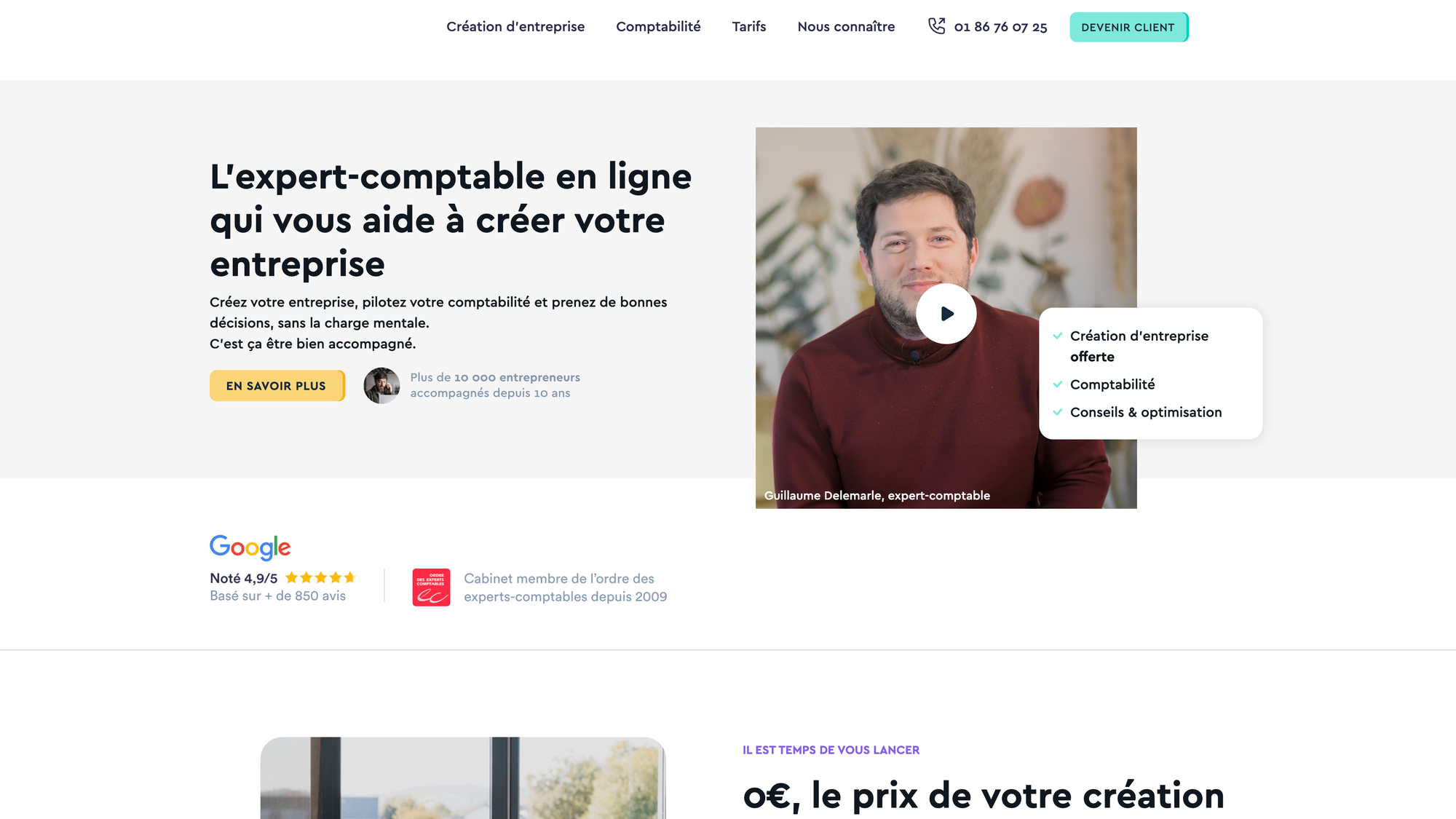 Page accueil l'expert-comptable.com